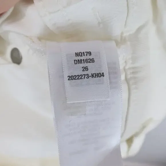 Madewell The '90s Straight Crop Jean Tile White Size 26 - Picture 6 of 11